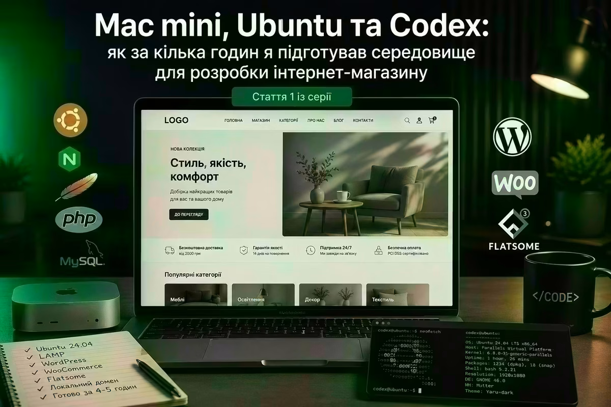 Featured image Mac mini, Ubuntu, and Codex: How I Set Up an Online Store Development Environment in a Few Hours