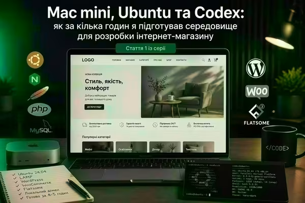 Featured image Mac mini, Ubuntu, and Codex: How I Set Up an Online Store Development Environment in a Few Hours