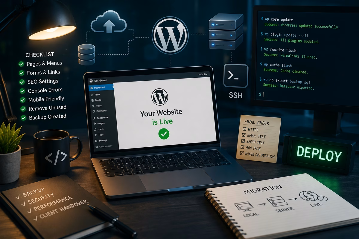 Обране зображення Codex на фініші WordPress-проєкту: продакшен, фінальні правки та передача сайту замовнику