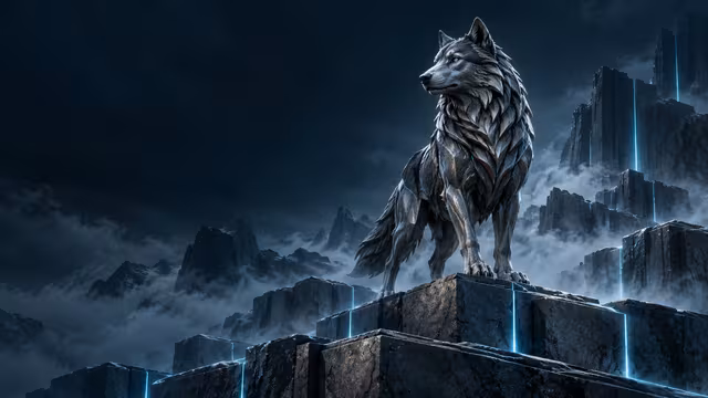 Conceptual Wulver cover with a sculpted wolf