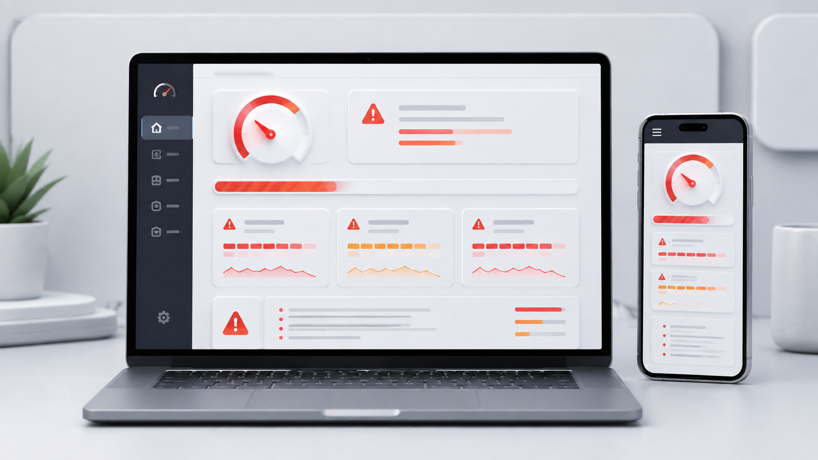 Illustration of a slow website performance audit